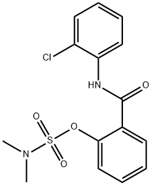 2-[(2-CHLOROANILINO)CARBONYL]PHENYL-N,N-DIMETHYLSULFAMATE Struktur