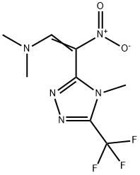 N,N-DIMETHYL-2-[4-METHYL-5-(TRIFLUOROMETHYL)-4H-1,2,4-TRIAZOL-3-YL]-2-NITRO-1-ETHYLENAMINE Struktur