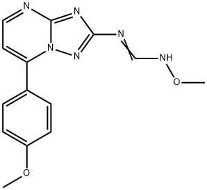 N'-METHOXY-N-[7-(4-METHOXYPHENYL)[1,2,4]TRIAZOLO[1,5-A]PYRIMIDIN-2-YL]IMINOFORMAMIDE Struktur