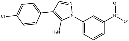 4-(4-CHLOROPHENYL)-1-(3-NITROPHENYL)-1H-PYRAZOL-5-AMINE Struktur