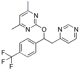 4,6-DIMETHYL-2-[2-(PYRIMIDIN-4-YL)-1-[4-(TRIFLUOROMETHYL)PHENYL]ETHOXY]PYRIMIDINE Struktur