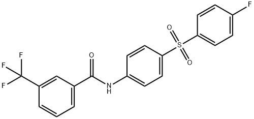 N-(4-[(4-FLUOROPHENYL)SULFONYL]PHENYL)-3-(TRIFLUOROMETHYL)BENZENECARBOXAMIDE Struktur