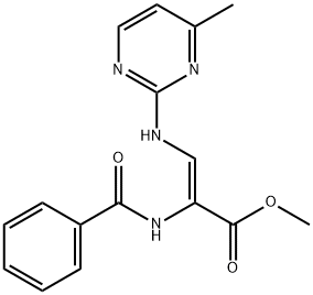 METHYL 2-(BENZOYLAMINO)-3-[(4-METHYL-2-PYRIMIDINYL)AMINO]ACRYLATE Struktur