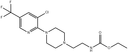 ETHYL N-(2-(4-[3-CHLORO-5-(TRIFLUOROMETHYL)-2-PYRIDINYL]PIPERAZINO)ETHYL)CARBAMATE Struktur