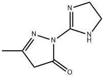 2-(4,5-DIHYDRO-1H-IMIDAZOL-2-YL)-5-METHYL-2,4-DIHYDRO-3H-PYRAZOL-3-ONE Struktur