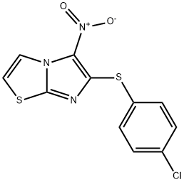 4-CHLOROPHENYL 5-NITROIMIDAZO[2,1-B][1,3]THIAZOL-6-YL SULFIDE Struktur