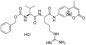 Z-L-VALYL-L-ARGININE-7-AMIDO-4-METHYLCOUMARIN HYDROCHLORIDE Struktur