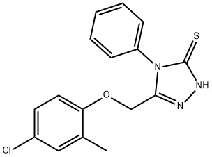 3-((4-CHLORO-2-METHYLPHENOXY)METHYL)-4-PHENYL-1,2,4-TRIAZOLINE-5-THIONE Struktur