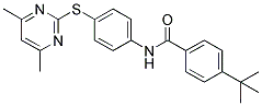 4-TERT-BUTYL-N-[4-[(4,6-DIMETHYLPYRIMIDIN-2-YL)THIO]PHENYL]BENZAMIDE Struktur