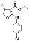 ETHYL 2-((4-CHLOROPHENYL)AMINO)-5-OXO-3-OXOLENECARBOXYLATE Struktur