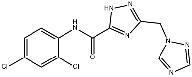 N-(2,4-DICHLOROPHENYL)-3-(1H-1,2,4-TRIAZOL-1-YLMETHYL)-1H-1,2,4-TRIAZOLE-5-CARBOXAMIDE Struktur