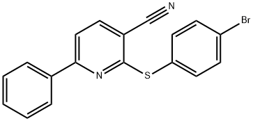 2-[(4-BROMOPHENYL)SULFANYL]-6-PHENYLNICOTINONITRILE Struktur