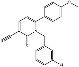 1-(3-CHLOROBENZYL)-6-(4-METHOXYPHENYL)-2-OXO-1,2-DIHYDRO-3-PYRIDINECARBONITRILE Struktur