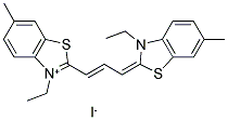 3-ETHYL-2-(3-(3-ETHYL-6-METHYL-2(3H)-BENZOTHIAZOLIDENE)-1-PROPENYL)-6-METHYL-BENZOTHIAZOLIUM IODIDE Struktur