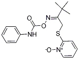 2-[(2-([(ANILINOCARBONYL)OXY]IMINO)-3,3-DIMETHYLBUTYL)THIO]PYRIDINIUM-1-OLATE Struktur