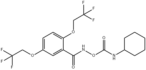 N-([(CYCLOHEXYLAMINO)CARBONYL]OXY)-2,5-BIS(2,2,2-TRIFLUOROETHOXY)BENZENECARBOXAMIDE Struktur