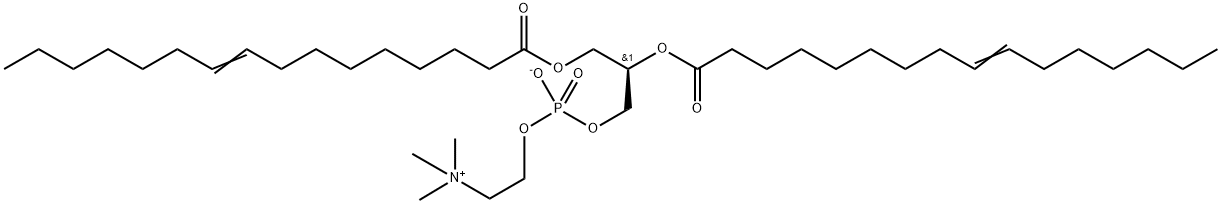 1,2-DI9-CIS-HEXA-DECENOYL-SN-GLYCERO-3-PHOSPHOCHOLINE Struktur