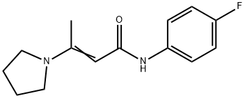 N-(4-FLUOROPHENYL)-3-(1-PYRROLIDINYL)-2-BUTENAMIDE Struktur