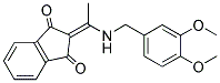 2-((((3,4-DIMETHOXYPHENYL)METHYL)AMINO)ETHYLIDENE)INDANE-1,3-DIONE Struktur