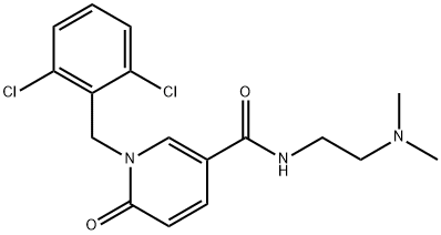 1-(2,6-DICHLOROBENZYL)-N-[2-(DIMETHYLAMINO)ETHYL]-6-OXO-1,6-DIHYDRO-3-PYRIDINECARBOXAMIDE Struktur