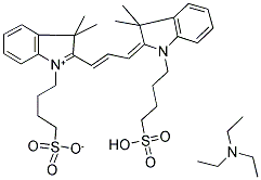 3,3-DIMETHYL-2-[3-(3,3-DIMETHYL-1-(4-SULFOBUTYL)-2-INDOLINYLIDENE)-1-PROPENYL]-1-(4-SULFOBUTYL)-3H-INDOLIUM HYDROXIDE, INNER SALT Struktur