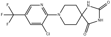 8-[3-CHLORO-5-(TRIFLUOROMETHYL)-2-PYRIDINYL]-1,3,8-TRIAZASPIRO[4.5]DECANE-2,4-DIONE Struktur