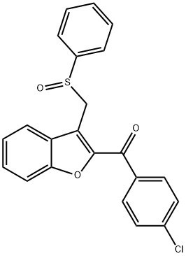 (4-CHLOROPHENYL)(3-[(PHENYLSULFINYL)METHYL]-1-BENZOFURAN-2-YL)METHANONE Struktur