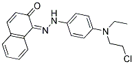 1-(2-(4-[(2-CHLOROETHYL)(ETHYL)AMINO]PHENYL)HYDRAZONO)-1,2-DIHYDRONAPHTHALEN-2-ONE Struktur