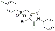 4-BROMO-2-METHYL-3-(((4-METHYLPHENYL)SULFONYL)METHYL)-1-PHENYL-3-PYRAZOLIN-5-ONE Struktur