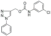 (1-PHENYL-1H-1,2,3-TRIAZOL-4-YL)METHYL N-(3-CHLOROPHENYL)CARBAMATE Struktur