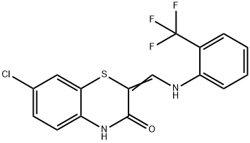 7-CHLORO-2-([2-(TRIFLUOROMETHYL)ANILINO]METHYLENE)-2H-1,4-BENZOTHIAZIN-3(4H)-ONE Struktur