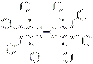 OCTABENZYLTHIO-DIBENZO-TETRATHIAFULVALENE Struktur