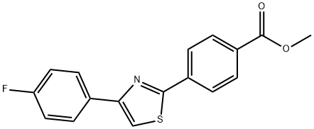 METHYL 4-[4-(4-FLUOROPHENYL)-1,3-THIAZOL-2-YL]BENZENECARBOXYLATE Struktur