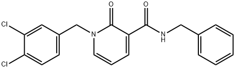 N-BENZYL-1-(3,4-DICHLOROBENZYL)-2-OXO-1,2-DIHYDRO-3-PYRIDINECARBOXAMIDE Struktur