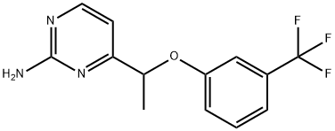 4-(1-[3-(TRIFLUOROMETHYL)PHENOXY]ETHYL)-2-PYRIMIDINAMINE Struktur