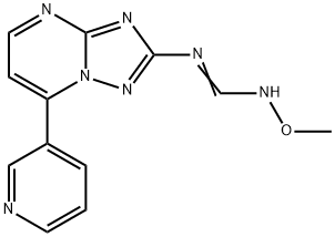 N'-METHOXY-N-[7-(3-PYRIDINYL)[1,2,4]TRIAZOLO[1,5-A]PYRIMIDIN-2-YL]IMINOFORMAMIDE Struktur