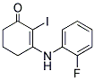 3-((2-FLUOROPHENYL)AMINO)-2-IODOCYCLOHEX-2-EN-1-ONE Struktur