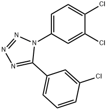 5-(3-CHLOROPHENYL)-1-(3,4-DICHLOROPHENYL)-1H-1,2,3,4-TETRAAZOLE Struktur