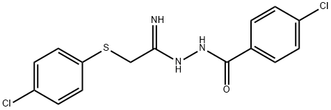 N'-(4-CHLOROBENZOYL)-2-[(4-CHLOROPHENYL)SULFANYL]ETHANEHYDRAZONAMIDE Struktur