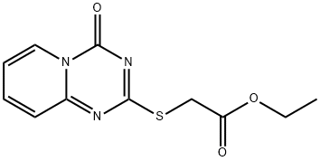 ETHYL 2-[(4-OXO-4H-PYRIDO[1,2-A][1,3,5]TRIAZIN-2-YL)SULFANYL]ACETATE Struktur