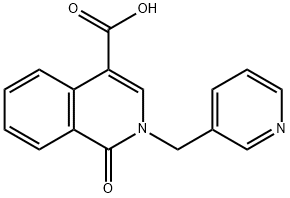 1-OXO-2-(3-PYRIDINYLMETHYL)-1,2-DIHYDRO-4-ISOQUINOLINECARBOXYLIC ACID Struktur