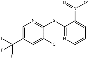 3-CHLORO-2-[(3-NITRO-2-PYRIDINYL)SULFANYL]-5-(TRIFLUOROMETHYL)PYRIDINE Struktur