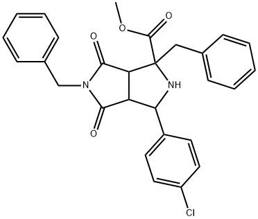 METHYL 1,5-DIBENZYL-3-(4-CHLOROPHENYL)-4,6-DIOXOOCTAHYDROPYRROLO[3,4-C]PYRROLE-1-CARBOXYLATE Struktur