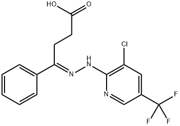 4-(2-[3-CHLORO-5-(TRIFLUOROMETHYL)-2-PYRIDINYL]HYDRAZONO)-4-PHENYLBUTANOIC ACID Struktur