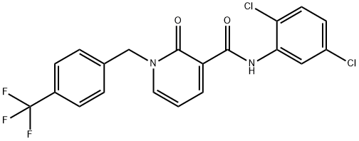 N-(2,5-DICHLOROPHENYL)-2-OXO-1-[4-(TRIFLUOROMETHYL)BENZYL]-1,2-DIHYDRO-3-PYRIDINECARBOXAMIDE Struktur