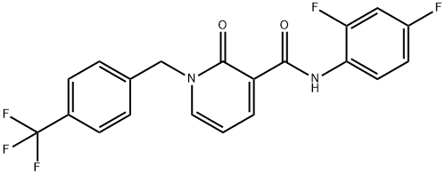 N-(2,4-DIFLUOROPHENYL)-2-OXO-1-[4-(TRIFLUOROMETHYL)BENZYL]-1,2-DIHYDRO-3-PYRIDINECARBOXAMIDE Struktur