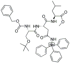 Z-SER(TBU)-ASN(TRT)-LEU-OME Struktur