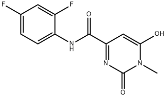 N-(2,4-DIFLUOROPHENYL)-6-HYDROXY-1-METHYL-2-OXO-1,2-DIHYDRO-4-PYRIMIDINECARBOXAMIDE Struktur