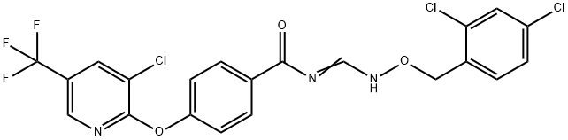 4-([3-CHLORO-5-(TRIFLUOROMETHYL)-2-PYRIDINYL]OXY)-N-(([(2,4-DICHLOROBENZYL)OXY]IMINO)METHYL)BENZENECARBOXAMIDE Struktur