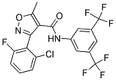 N-(3,5-BIS(TRIFLUOROMETHYL)PHENYL)(3-(2-CHLORO-6-FLUOROPHENYL)-5-METHYLISOXAZOL-4-YL)FORMAMIDE Struktur